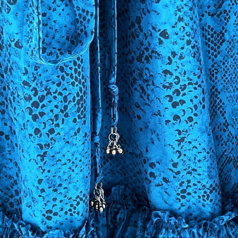 Rebecca Taylor Python Print 3/4 Sleeve Silk Shirt… - image 8